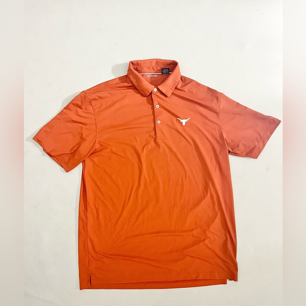 Forty Acres Mens Orange UT Texas Longhorns Short Sleeve Golf Polo Shirt size XL